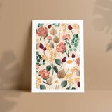 illustration "August Flowers" A4