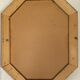 Miroir octogonal en bois doré biseauté  92x71cm