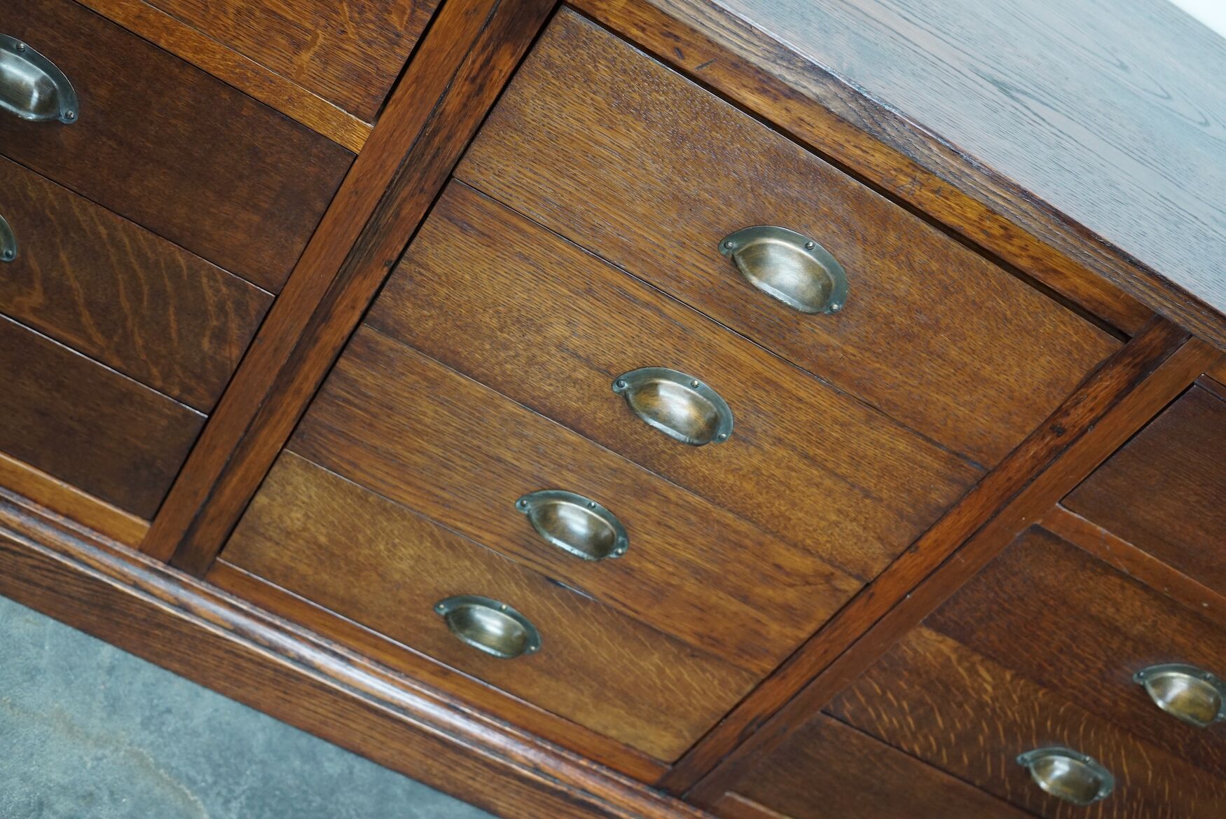 Dutch oak apothecary cabinet, 1930s