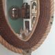 Ancien miroir en corde, attribué Adrien audoux ,frida Minet, design 50