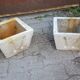 PaIrène of canic planters in vintage cement 1960/70