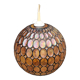 Ball pendant light in orange and enameled glass from the 70s