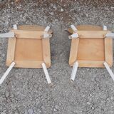 Pairs of children's chairs feet compass vintage wood