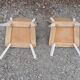 Pairs of children's chairs feet compass vintage wood