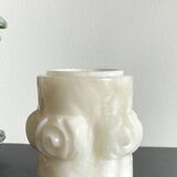 Vintage alabaster stone pencil pot