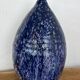 Vintage Mid-Century Studio Art Pottery Cobalt Blue Textured Glaze Teardrop Vase