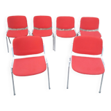 Set of 6 DSC 106 chairs by Giancarlo Piretti for Castelli