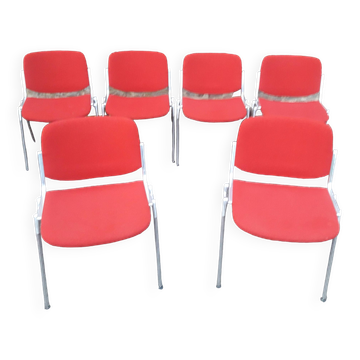 Set de 6 chaises DSC 106 de Giancarlo Piretti pour Castelli