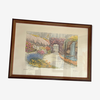 Giordino Fiorito watercolor signed M.Marten