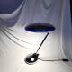 Adjustable chrome metal UFO lamp, space age, UFO, Aluminor, France, 1980.