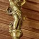 cherubic bronze lamp foot on marble base