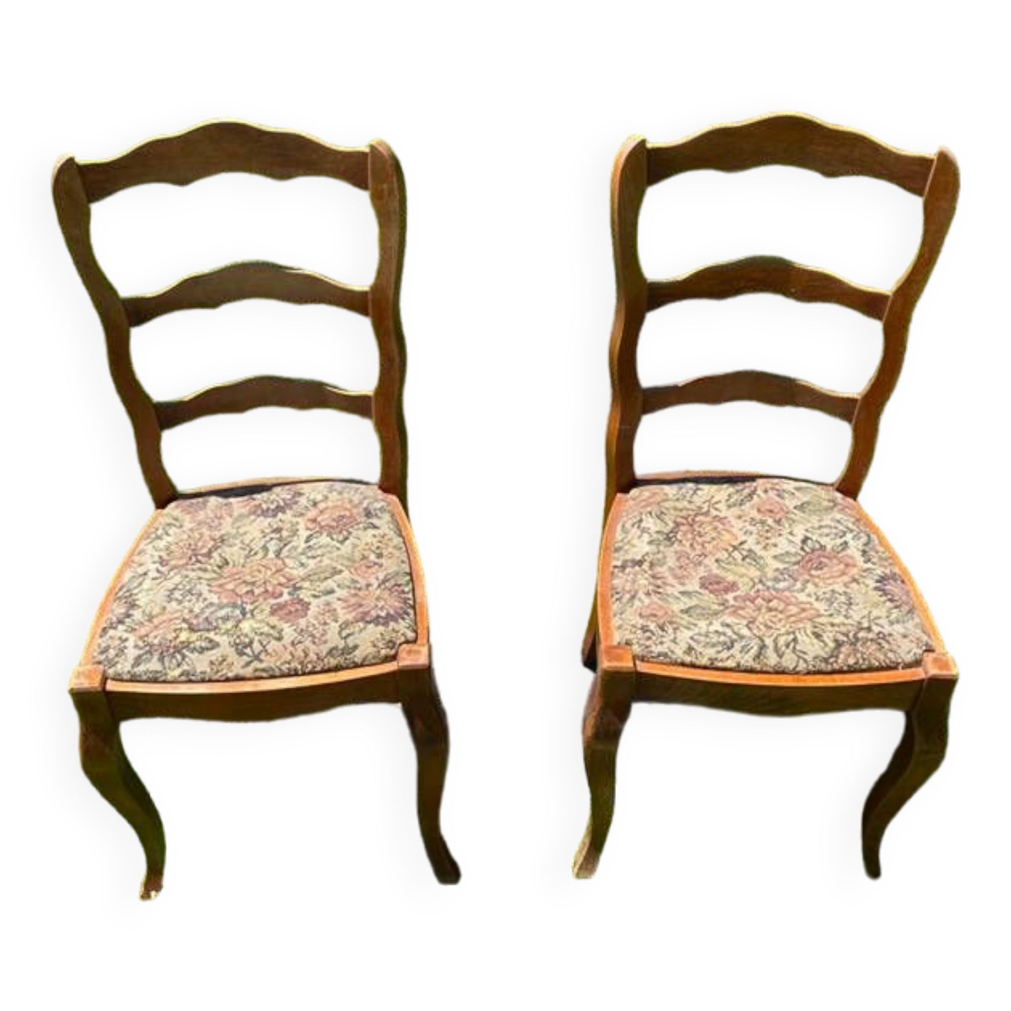 Set of two padded chairs NF France