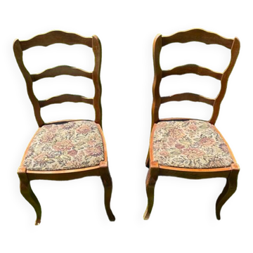 Set of two padded chairs NF France