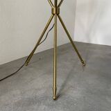 Adnet brass floor lamp with loops