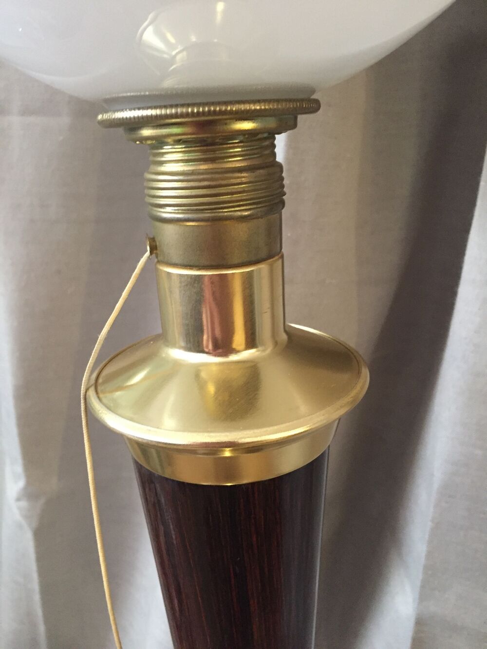 Mazda wood and metal desk lamp