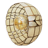 Art Deco wall lamp in mother-of-pearl wheat ear