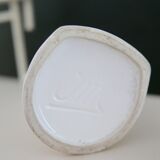 Hand baguier vase, white porcelain, 70s