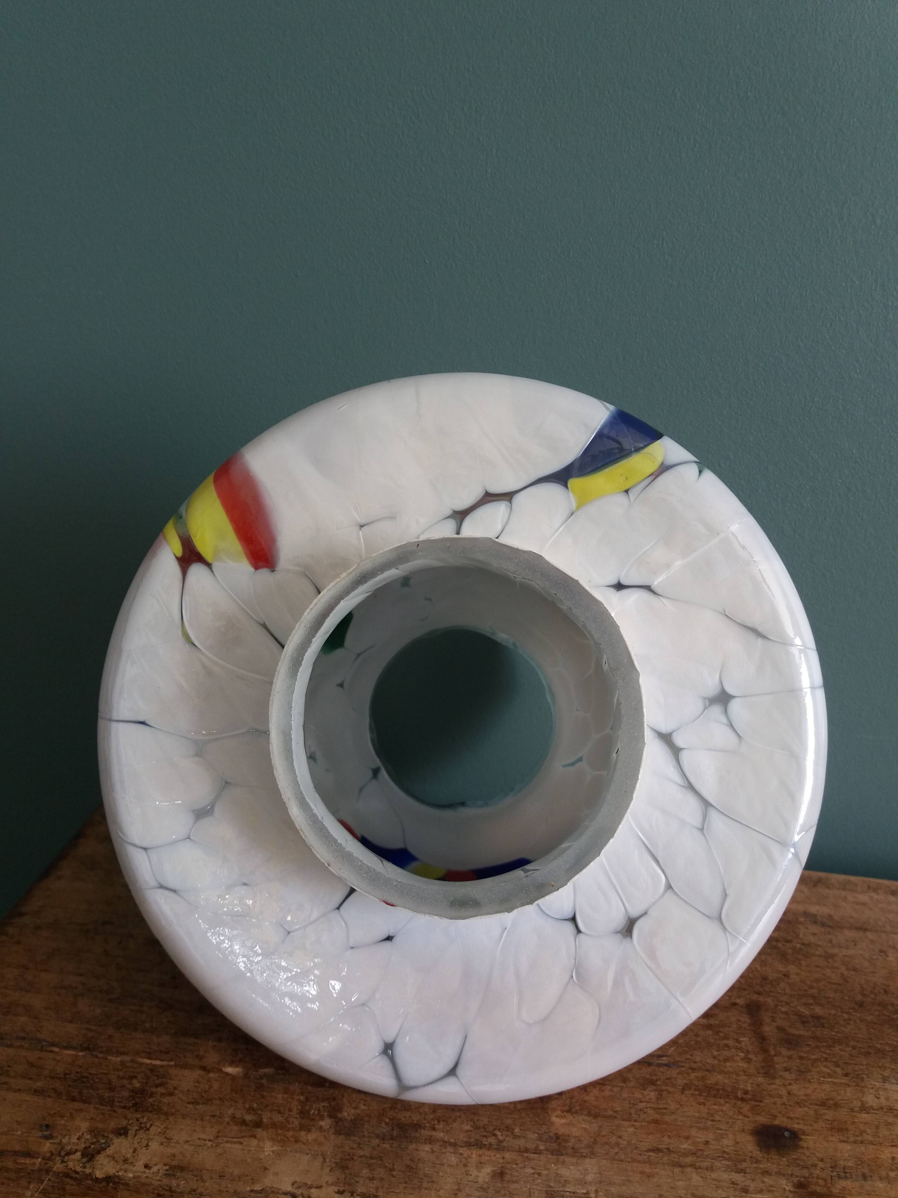 Colored glass lampshade