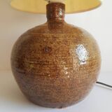 Lampe à poser en grès pyrité Guy Baudat vintage