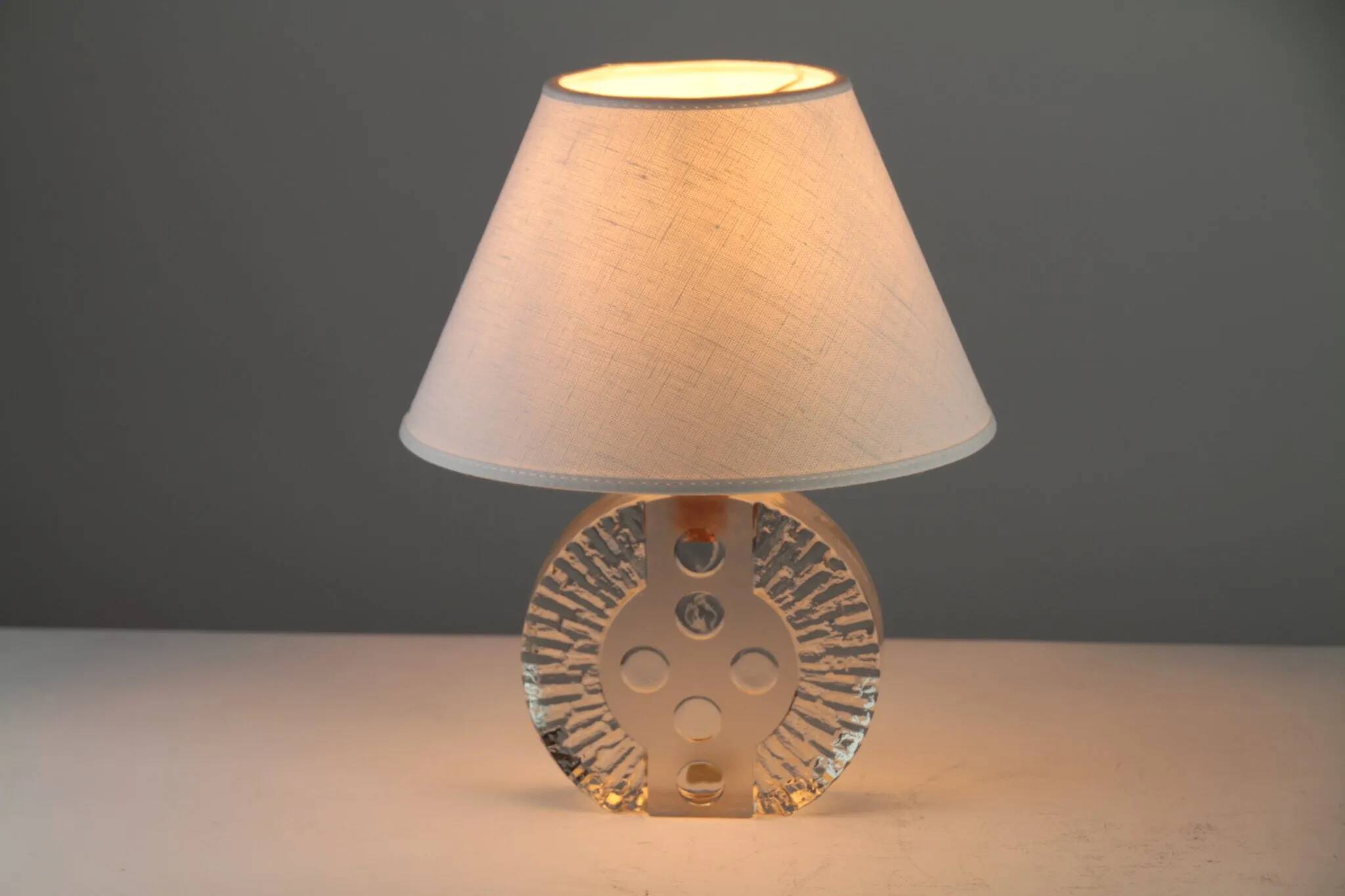 Glass Table Lamp by Nybro Glasbruk – Sweden, 1960s/1970s