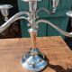 Silver-plated patinated metal chandelier with 5 adjustable branches –