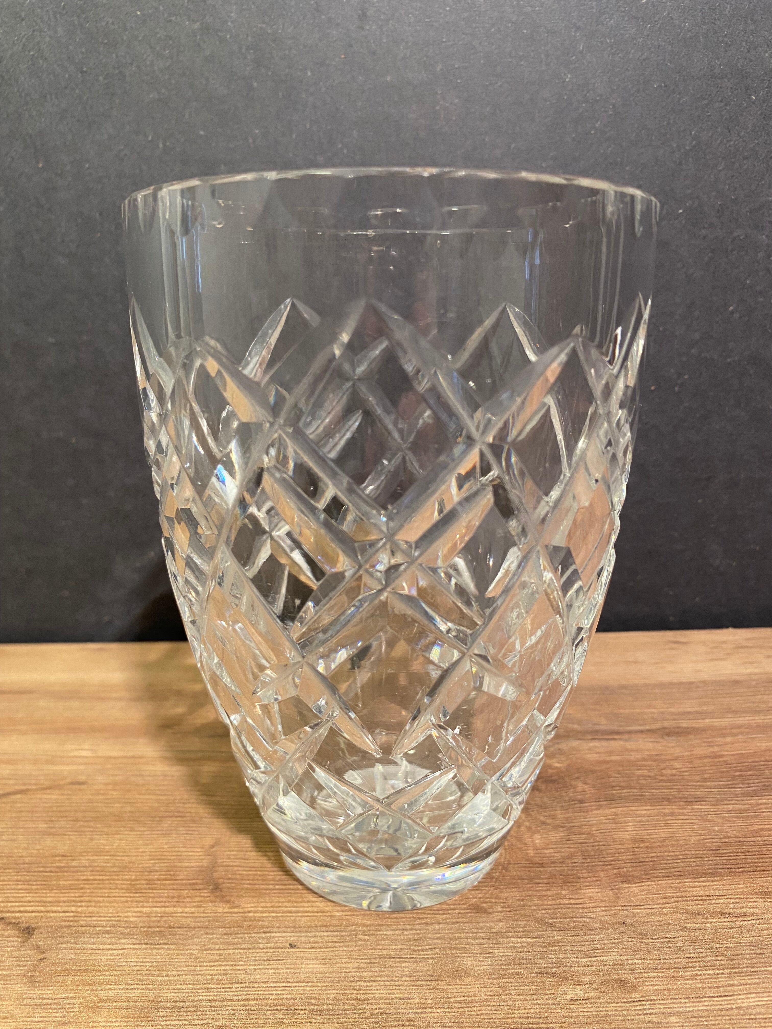 Carved crystal vase, Saint Louis, Baccarat, Bohemia