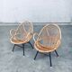 Set of Rattan Lounge Chairs attributed to Rohe Noordwolde, 1960s