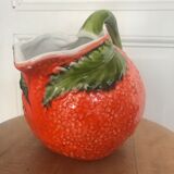 Barbotine orange pitcher