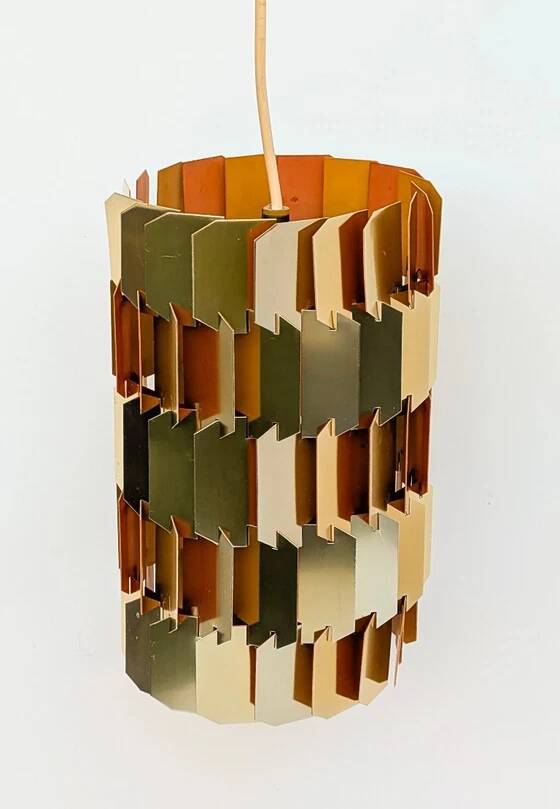 Louis Weisdorf - brass pendant model Facet - Lyfa Denmark 1960