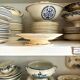 HB & Cie brown ironstone cake plate