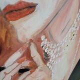Portrait signé peinture sur toile