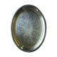 Oval tray in chiseled brass