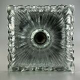 60s 70s lamp light wall lamp Hustadt Leuchten ice glass space age design 60s