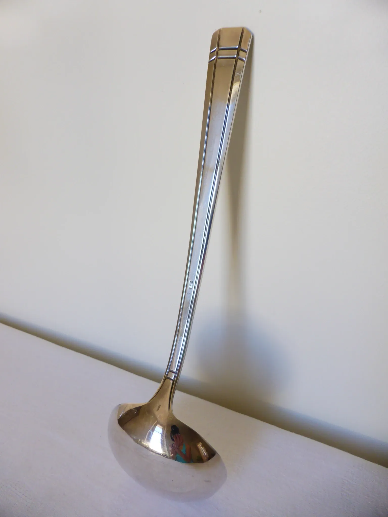 Shady vintage silver-plated metal ladle 2106277