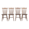 Série de 4 chaises de bistrot signé Baumann modele tacoma 1950 vintage