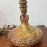 Vallauris stoneware lamp, signed Sesame