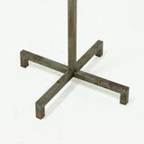 Industrial Belgium Steel and Teak Free Standing Coat Rack 1950s