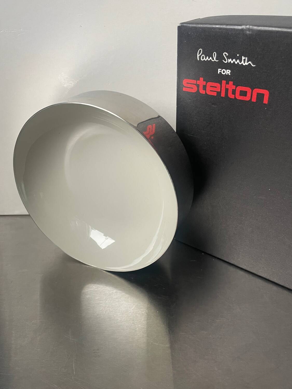Paul smith for stelton stainless steel with grey enamel bowl never used nib