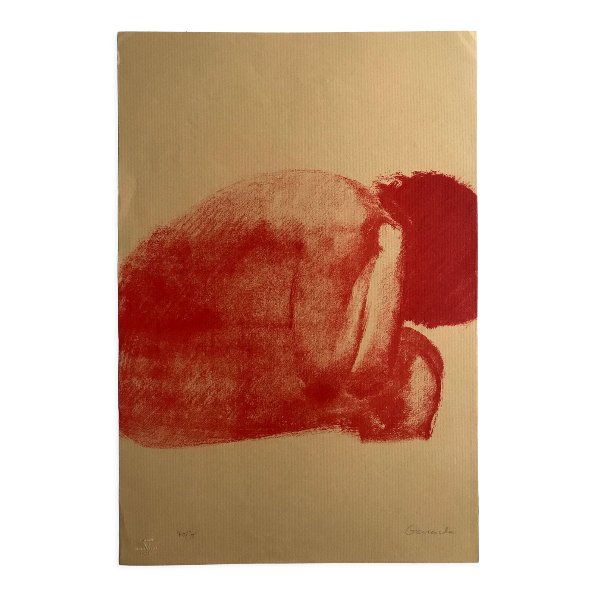 Original lithograph signed and numbered in pencil by Claude Garache, Untitled, 1981