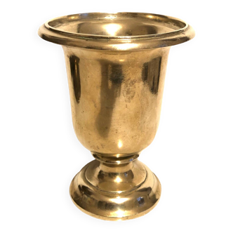 Antique Vase with Golden Brass Foot