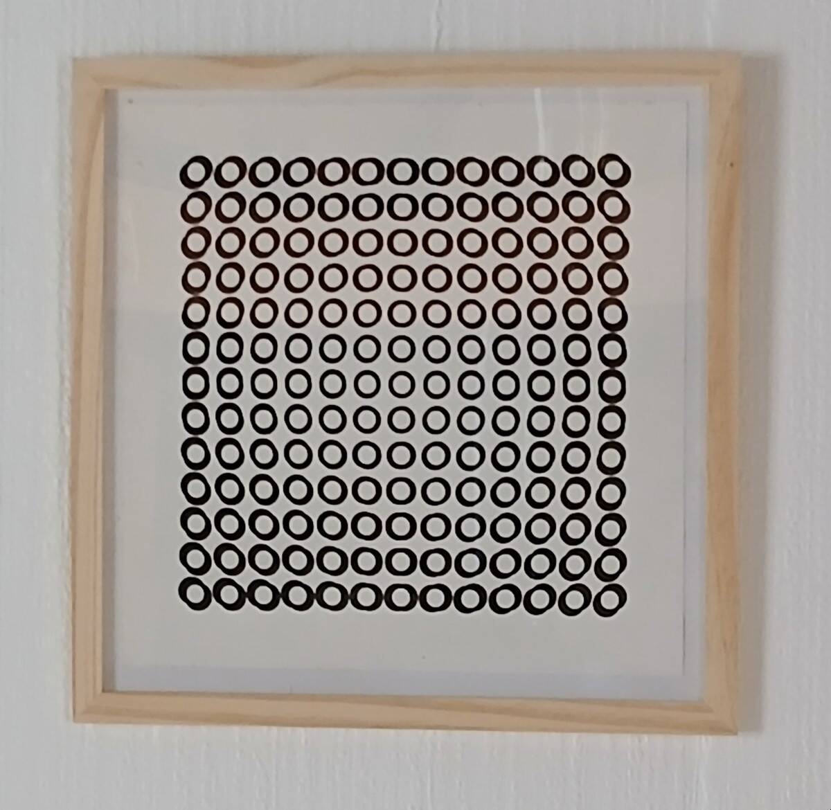 Superb Vasarely "Deep Kinetic" - Light Oak Frame - Ready to hang