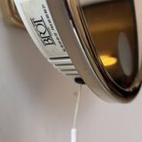 Vintage Brot adjustable golden mirror, magnifying and illuminating, France 1970