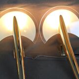 Metalarte - TallerUno by Joan Auger, Large pair of metal and glass wall lights Spain