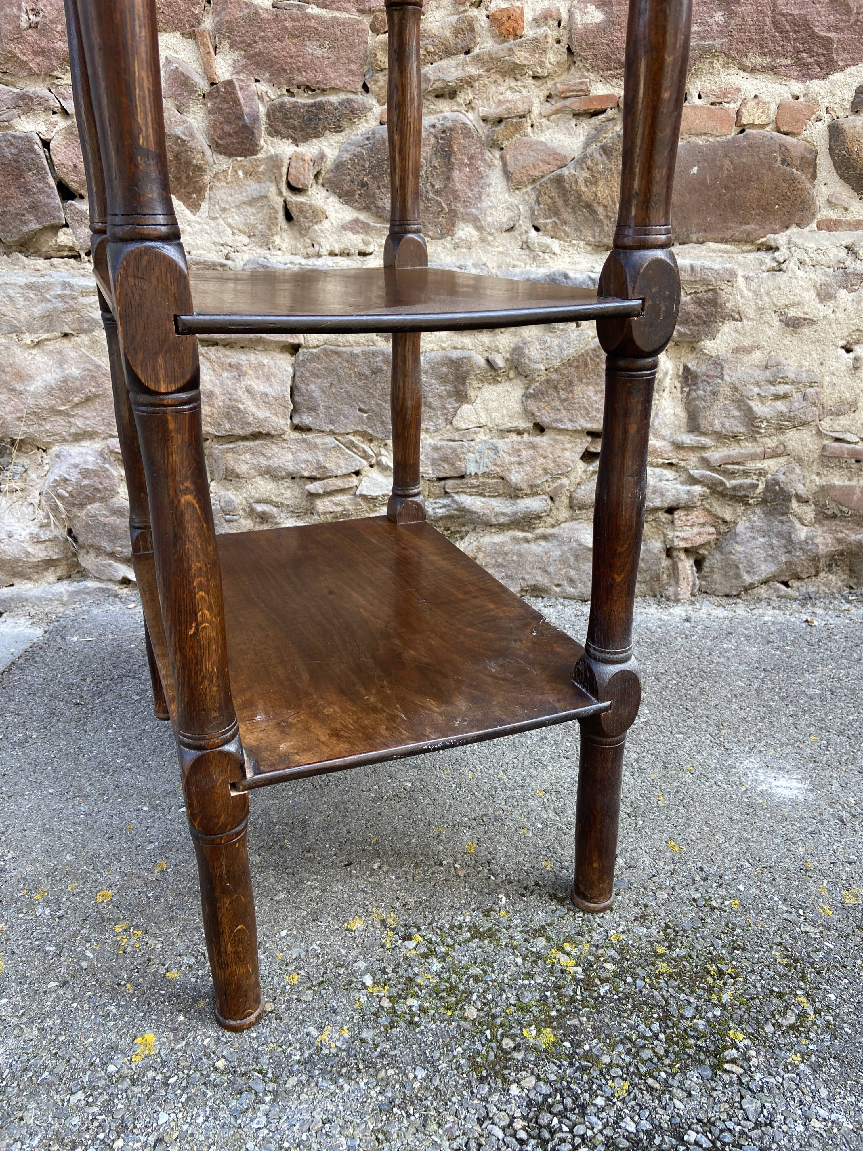 Napoleon III style bookcase shelf in mahogany wood circa 1900