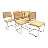 Set of 6 "B32" chairs, Marcel Breuer, Italy, 1990
