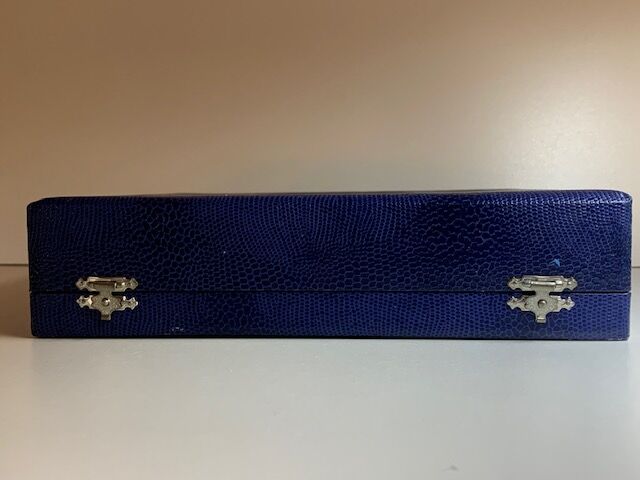 Box of 12 knife holders art nouveau gilded ceramic butterflies