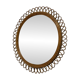 Large mirror from the 1950s. Made of bamboo. Vintage design in the Bonacina style.