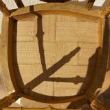 Pair of chairs with a golden lyre