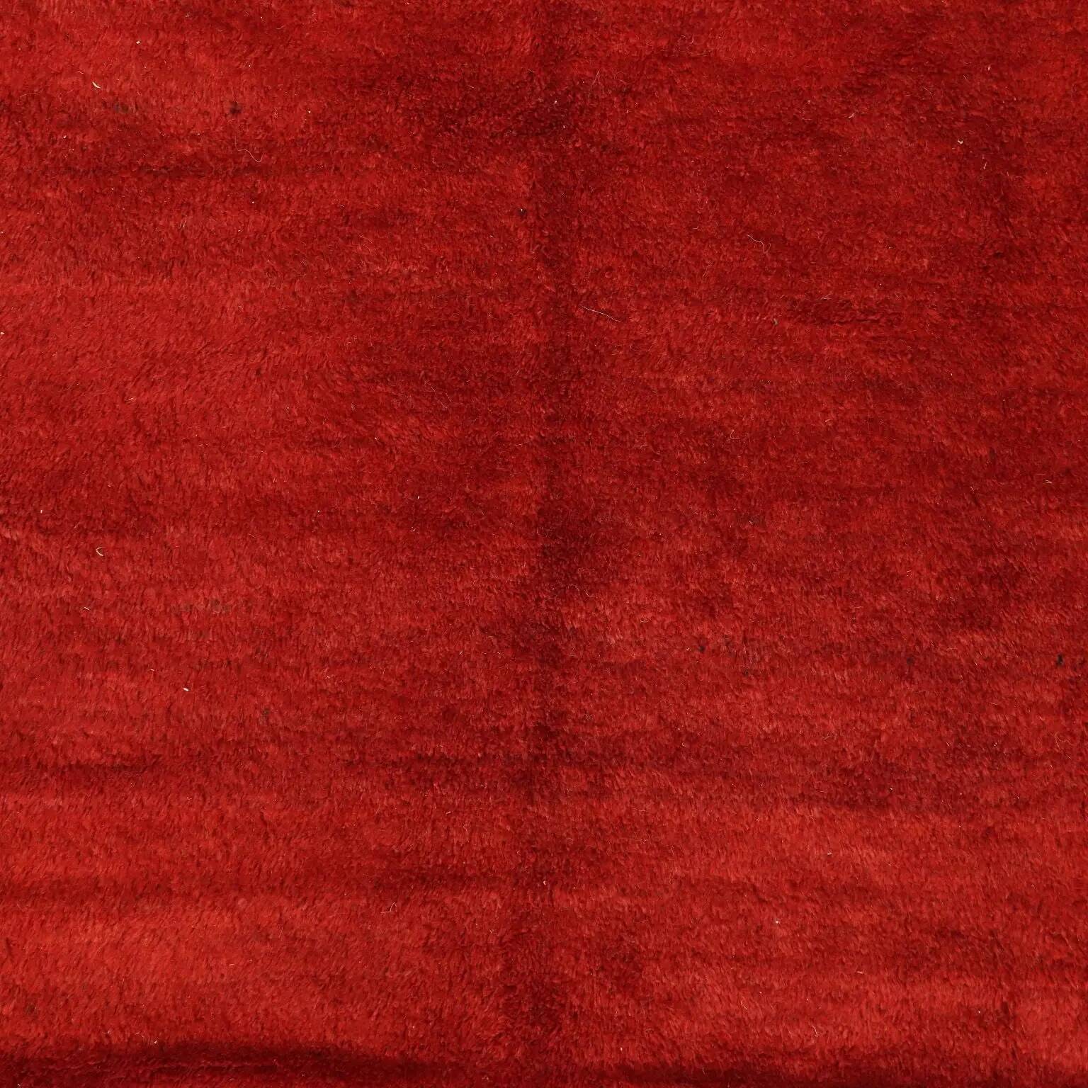 Ancient Asian wool rug, thick knotting, handmade 118 x 98 in.