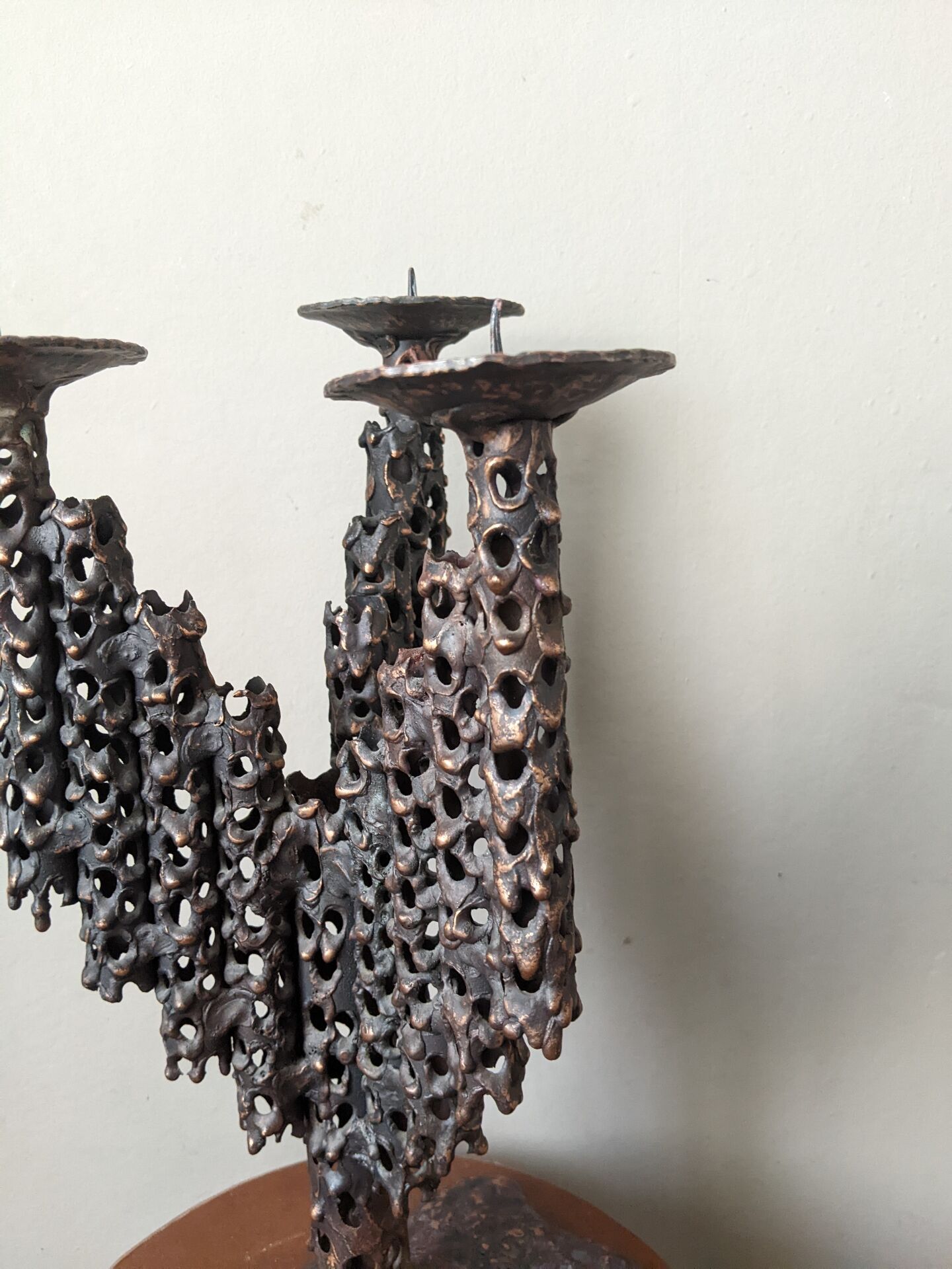 Brutalist modern artisanal chandelier design